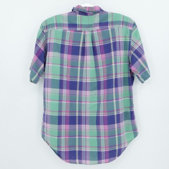 Ralph Lauren Shirt Mens Large Multicolor Plaid Classic Fit Short Sleeve Preppy - Picture 2 of 16